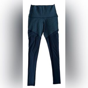 Emily Hsu charcoal gray mesh leggings SZ M athleisure luxury